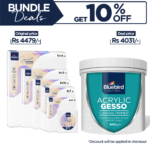 Acrylic Gesso 600gm + Signature Stretched Canvas Pack of 14 Bundle