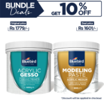 Acrylic Gesso 600gm + Modeling Paste 800gm Bundle